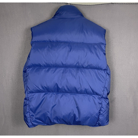 Gap Vest Men Small Blue Down Filled Puffer Zip Out Hood Pockets Gorpcore - Picture 7 of 16
